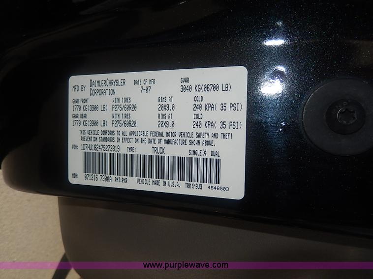 image for item I9309 2007 Dodge Ram 1500 pickup truck