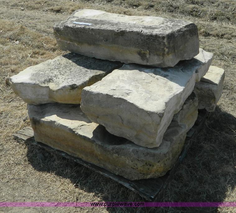 image for item AD9869 Assorted limestone fence posts