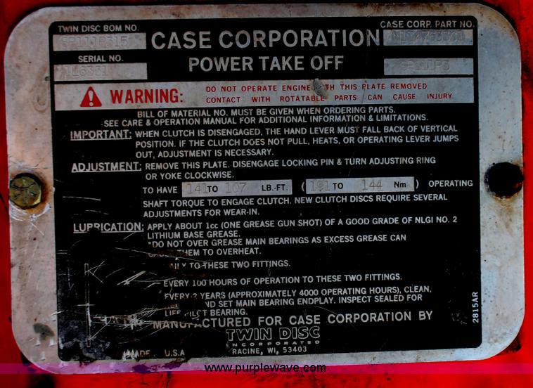 image for item AO9483 2000 Case IH 4391TA power unit with Berkeley pump