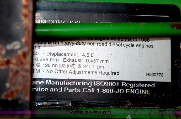image for item AO9489 1998 John Deere 4045TF250 4.5L four cylinder diesel engine