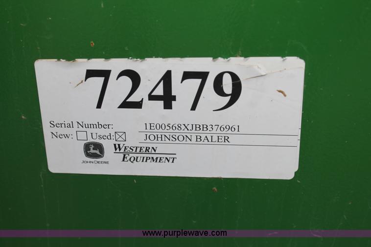image for item C3776 2011 John Deere 568 round baler