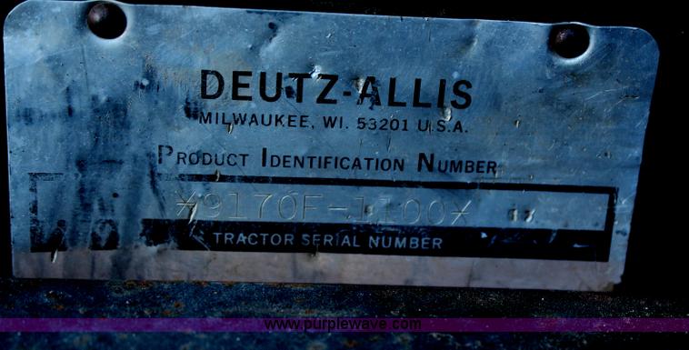 image for item H1406 1989 Deutz Allis 9170 MFWD tractor