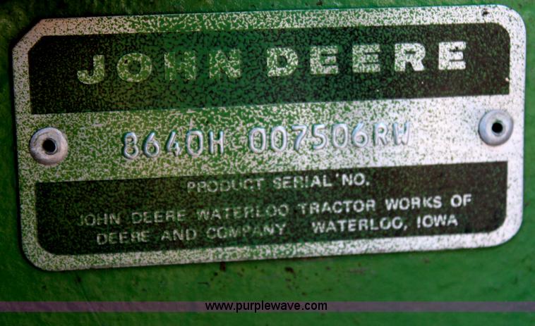image for item H1420 1981 John Deere 8640 4WD tractor