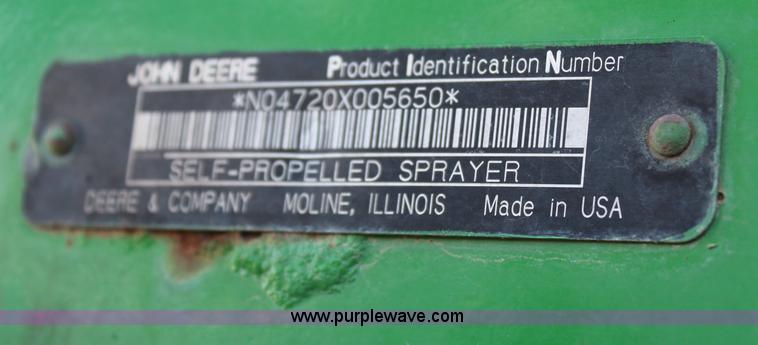image for item H1426 2006 John Deere 4720 self-propelled sprayer