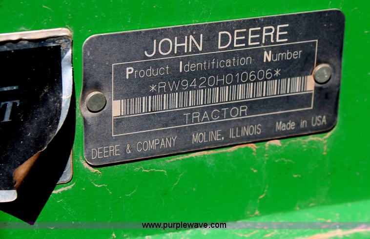 image for item H5748 2003 John Deere 9420 4WD tractor