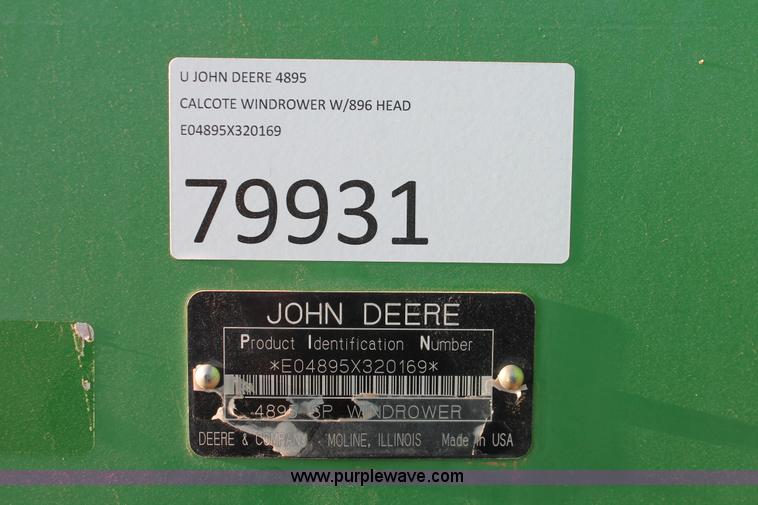image for item H5749 2006 John Deere 4895 self-propelled swather