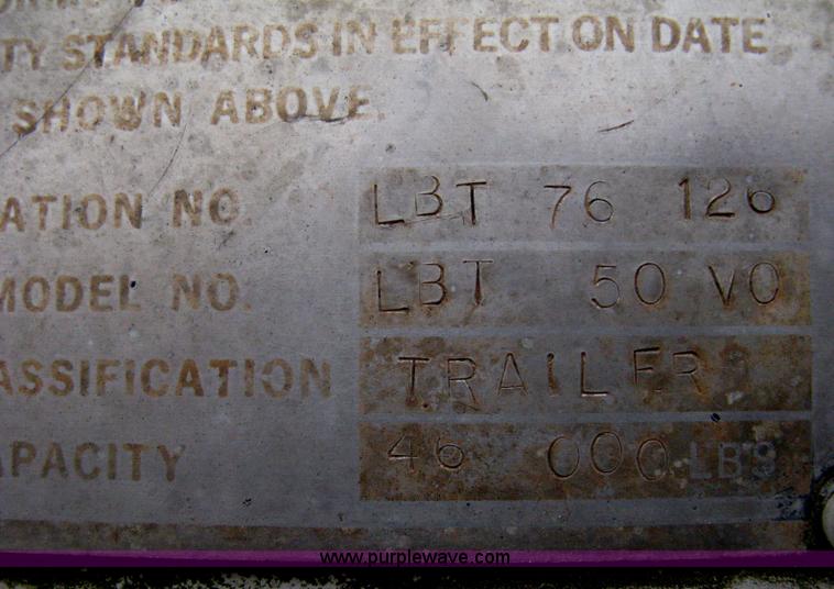 image for item I5612 1976 Bocat LBT50V0 live bottom trailer