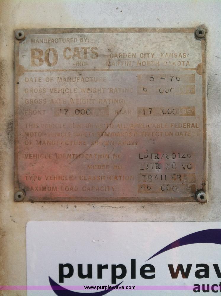 image for item I5612 1976 Bocat LBT50V0 live bottom trailer