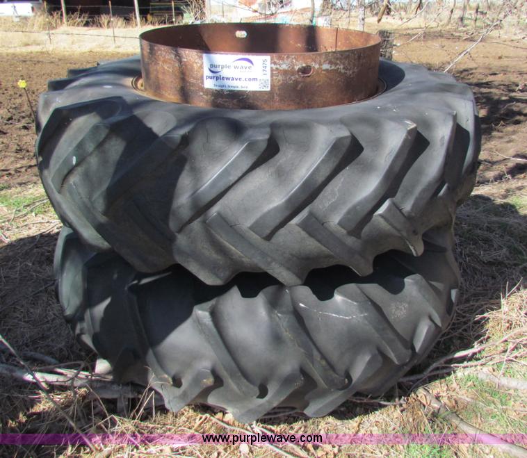 image for item I7475 (2) 18.4-34 rear dual tractor tires