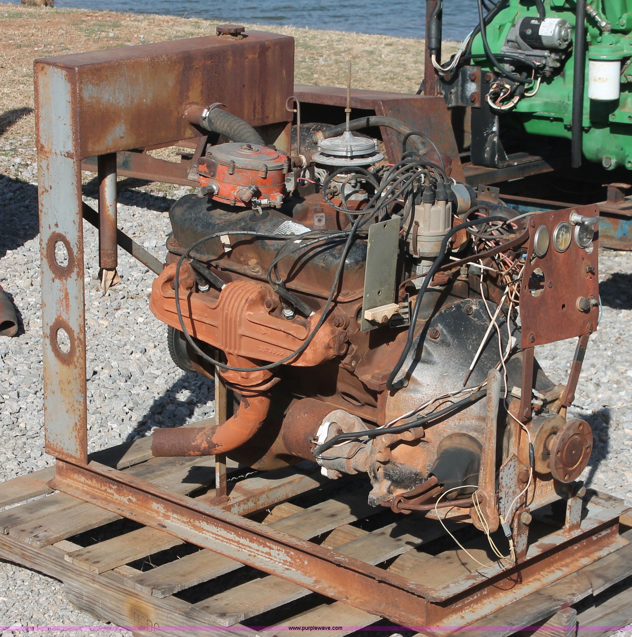 Chrysler LH318 eight cylinder industrial natural gas engine in Yukon
