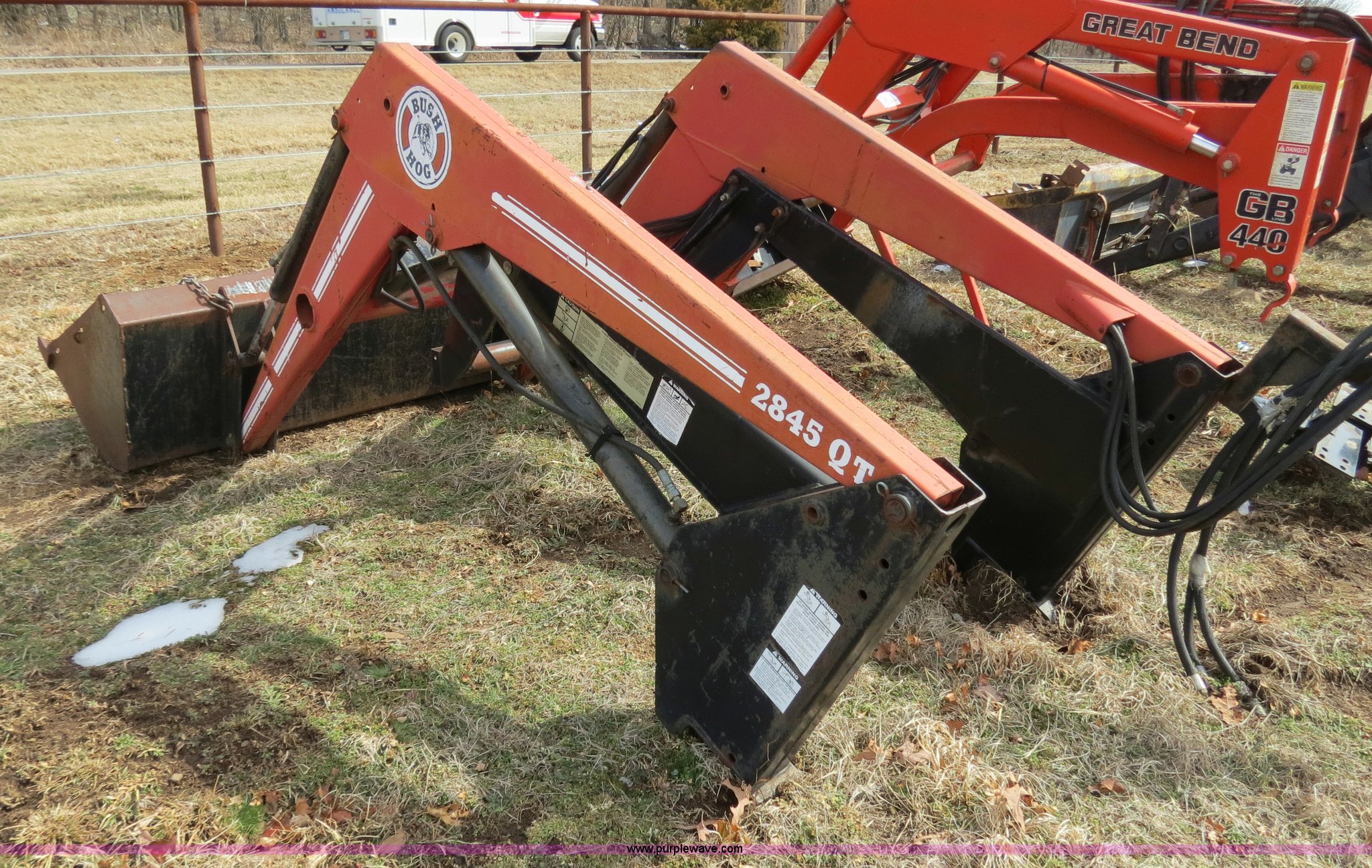 Bush Hog 2845QT quick attach loader in Stilwell, OK Item S9706 sold