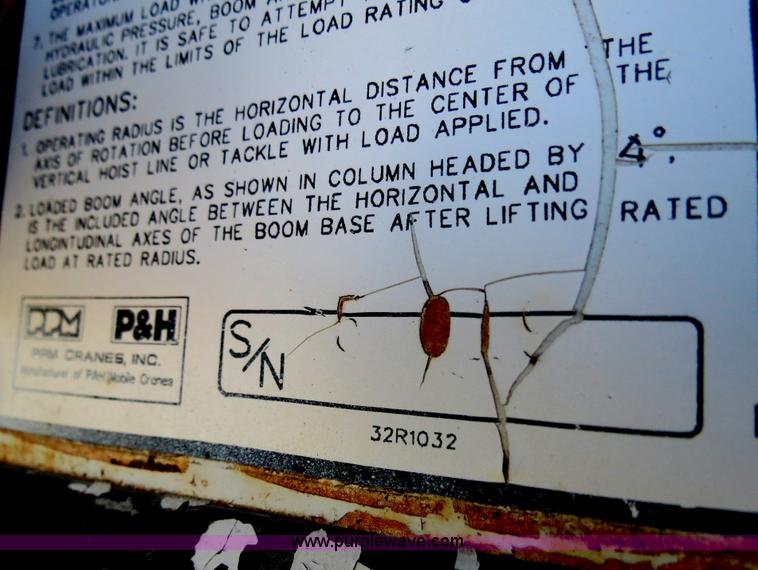 image for item B4889 P & H Century 122 Omega Series 100 22 ton rough terrain crane