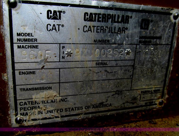 image for item E4669 1995 Caterpillar 960F wheel loader