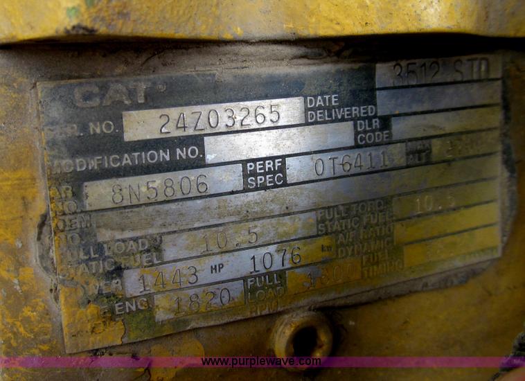 image for item E4670 Caterpillar SR4B generator with Caterpillar 3512 diesel engine