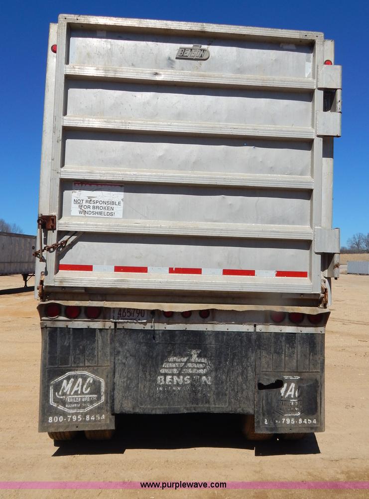 image for item I1102 2004 Benson/Mac A4090A50 aluminum dump trailer