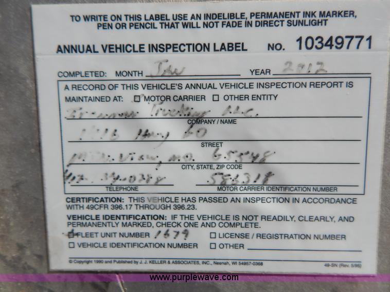 image for item I1102 2004 Benson/Mac A4090A50 aluminum dump trailer