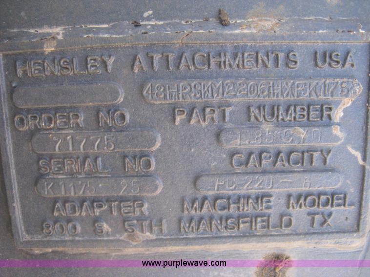 image for item I5570 Hensley excavator bucket