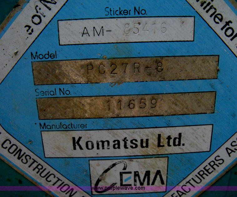 image for item I5581 1999 Komatsu PC27R-8 Advance excavator