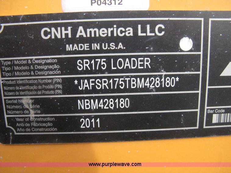 image for item I5584 2011 Case SR175 skid steer