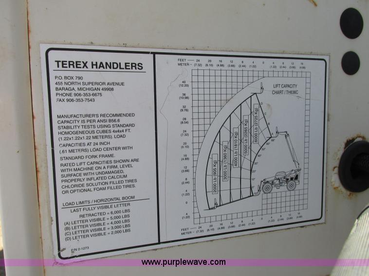 image for item Z9200 2005 Terex TH636 telehandler