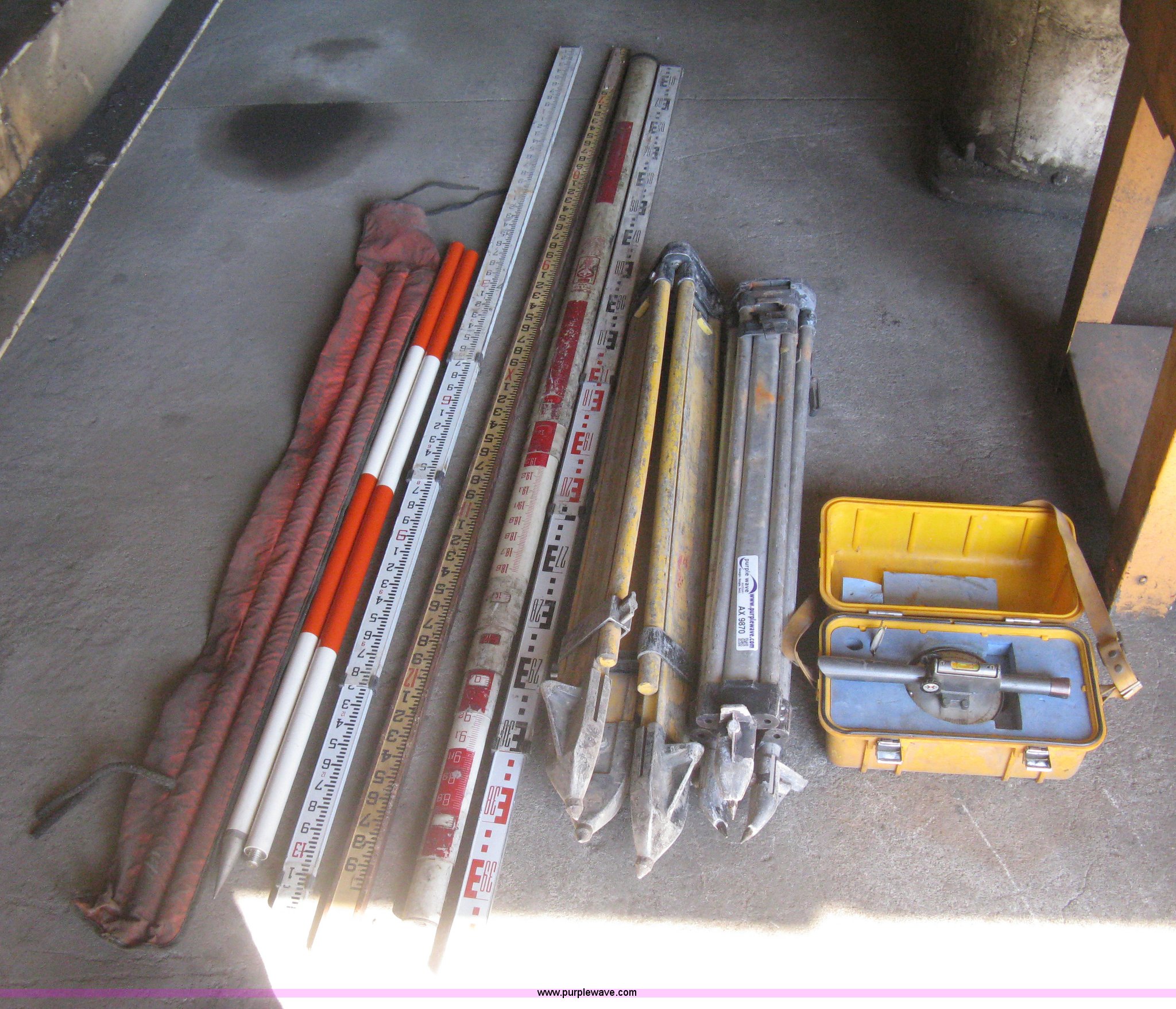 Assorted surveying equipment in Newton, KS Item AX9870 sold Purple Wave