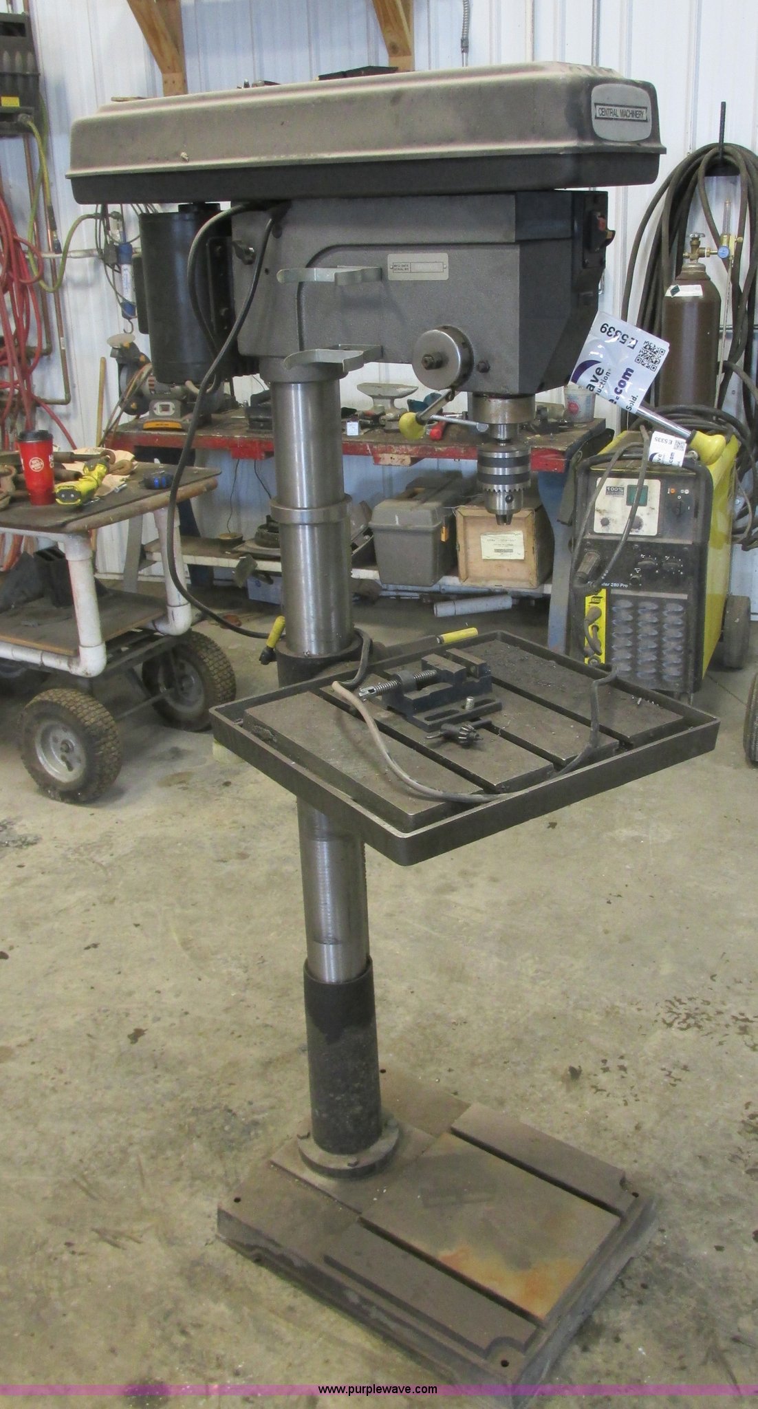 Central Machinery drill press in Norwood, MN Item E5339 sold Purple