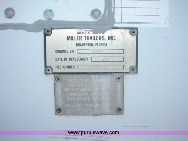 image for item C1914 1989 Miller 45' storage trailer