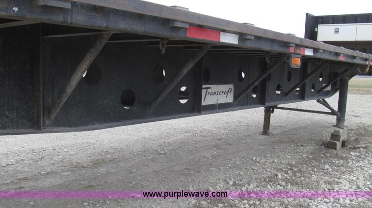 image for item G2335 1989 Transcraft TL90K-45 split-axle flatbed trailer