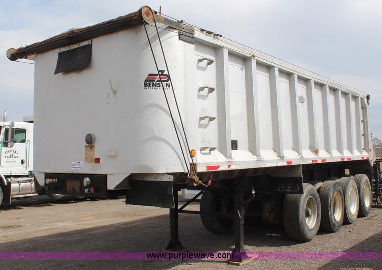 image for item H1341 2000 Benson aluminum end dump trailer