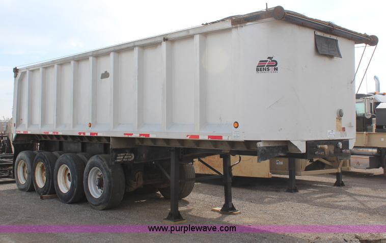 image for item H1341 2000 Benson aluminum end dump trailer