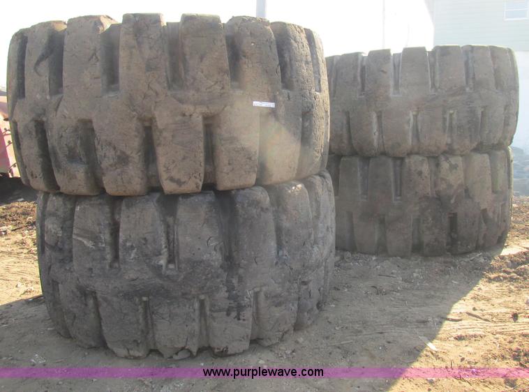 image for item AN9095 (4) Goodyear steel belted loader tires