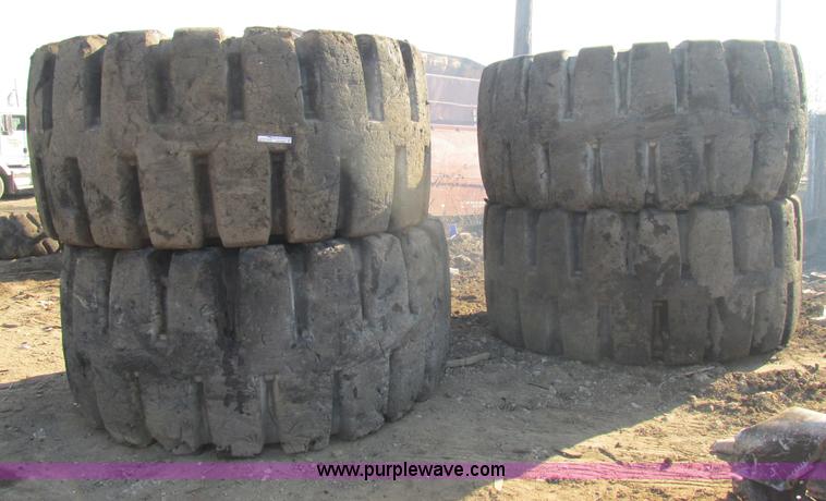 image for item AN9095 (4) Goodyear steel belted loader tires
