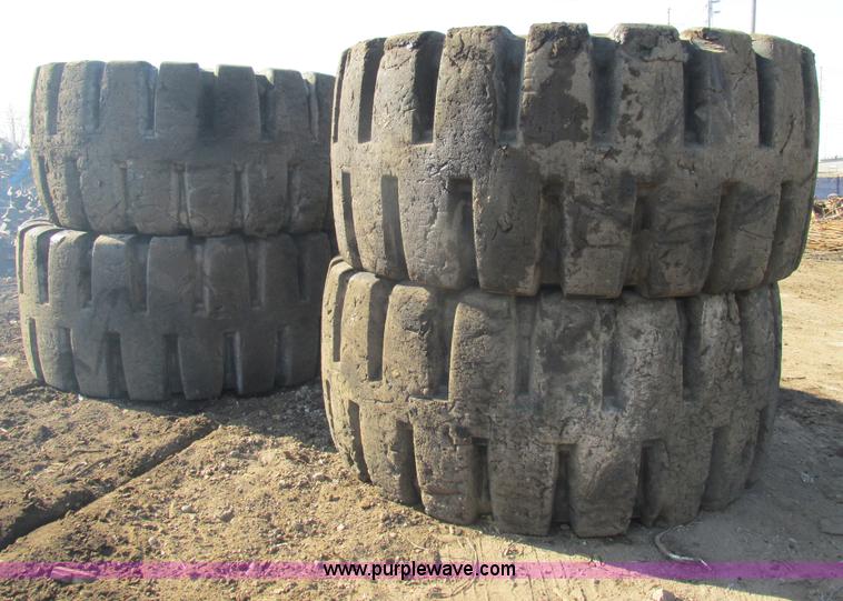 image for item AN9095 (4) Goodyear steel belted loader tires