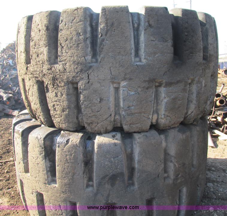 image for item AN9095 (4) Goodyear steel belted loader tires