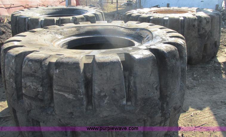 image for item AN9095 (4) Goodyear steel belted loader tires