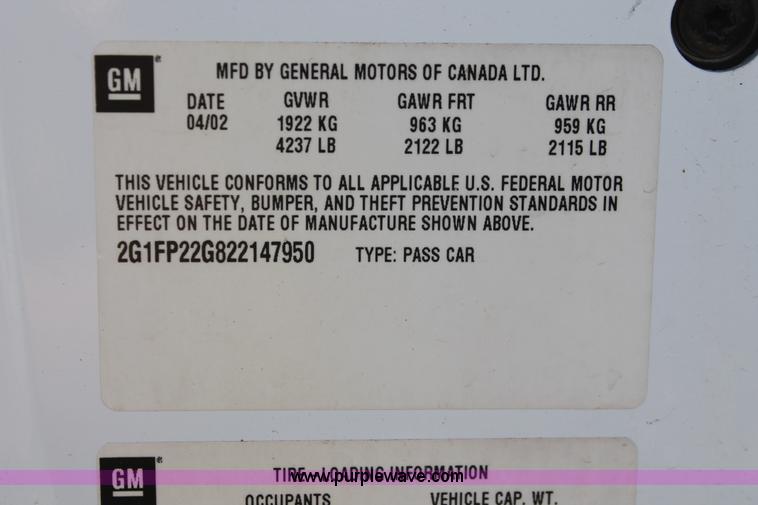 image for item AO9479 2002 Chevrolet Camaro Z28 SS