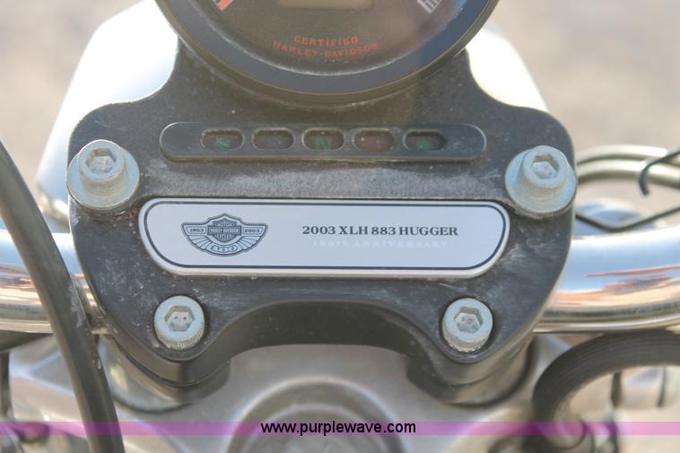 image for item AO9486 2003 Harley Davidson XLH Sportster 883 Hugger 100th Anniversary Edition motorcycle