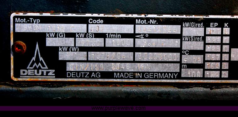 image for item AO9497 1999 Newage Stamford UC274 range generator set