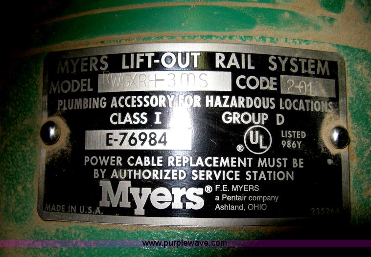 image for item AX9864 Myers WGX30-21-25 submersible sewer grinder pump