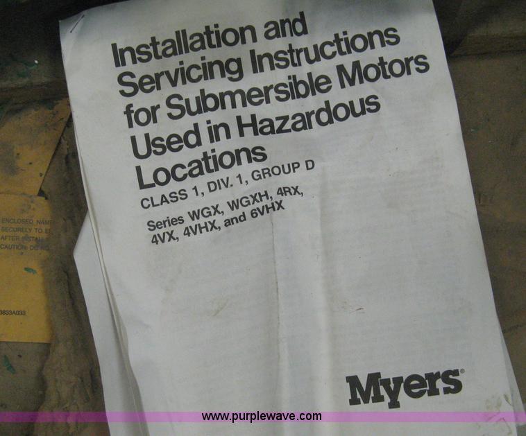 image for item AX9864 Myers WGX30-21-25 submersible sewer grinder pump