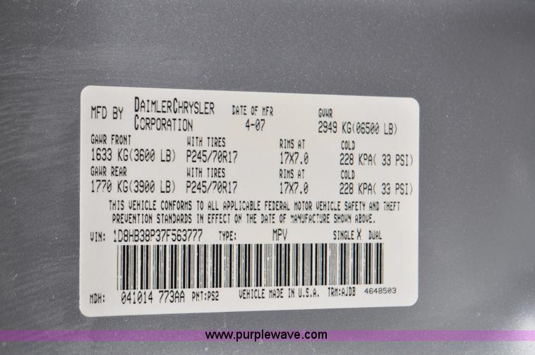 image for item G6435 2007 Dodge Durango SXT