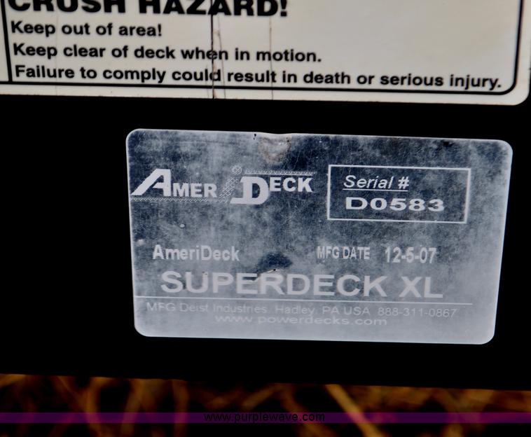 image for item G6447 2007 Ameri-Deck hydraulic snowmobile/ATV loading system