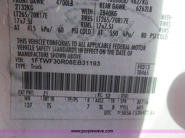 image for item G9563 2008 Ford F350 Super Duty XL pickup truck