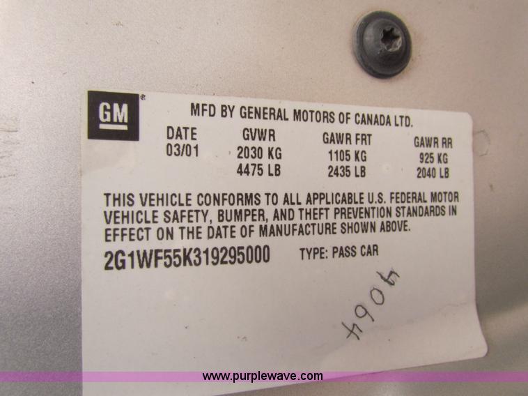 image for item H2249 2001 Chevrolet Impala