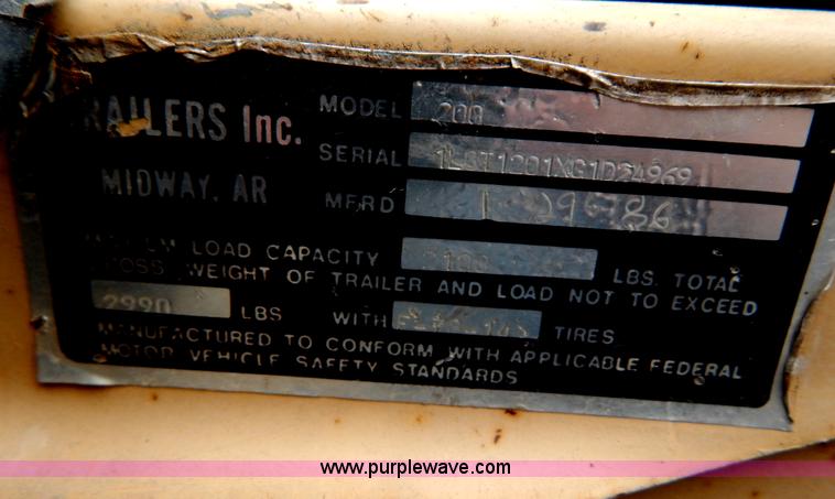 image for item I1053 1986 Charger 200 T-PRO fishing boat and trailer