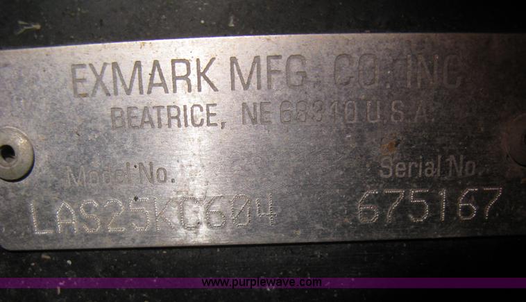 image for item I5542 2007 Exmark Lazer Z zero turn mower with bagger