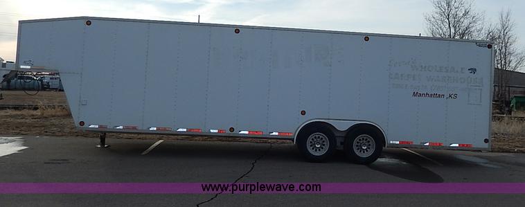 image for item I9357 1999 S&S 28' enclosed gooseneck car hauler trailer