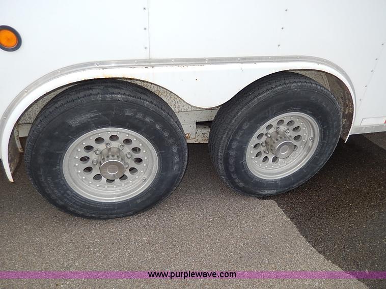 image for item I9357 1999 S&S 28' enclosed gooseneck car hauler trailer