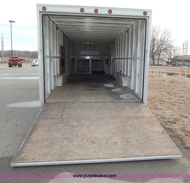 image for item I9357 1999 S&S 28' enclosed gooseneck car hauler trailer