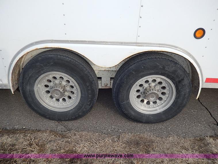 image for item I9357 1999 S&S 28' enclosed gooseneck car hauler trailer